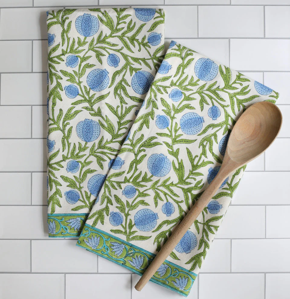 Pacific & Rose Block-Printed Cotton Kitchen Towels - 2 pc. - Image 10