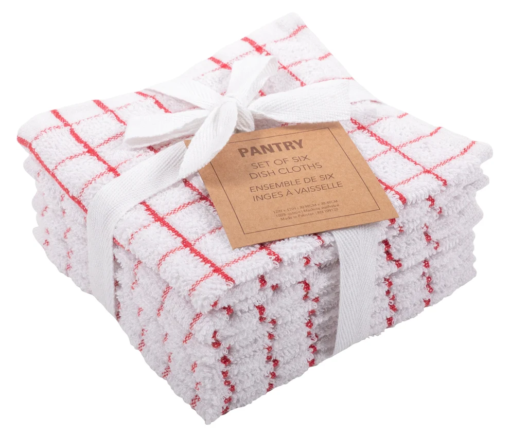 Checkered Terry Dish Cloths - 6 pc. - Image 2