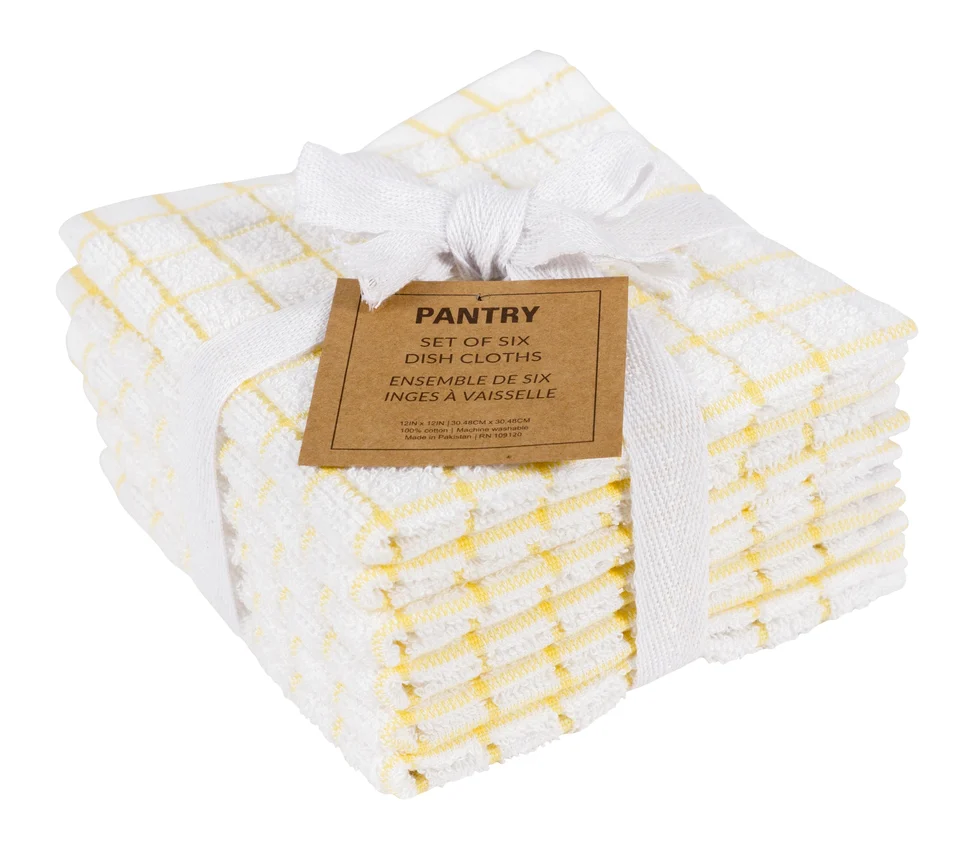 Checkered Terry Dish Cloths - 6 pc. - Image 3