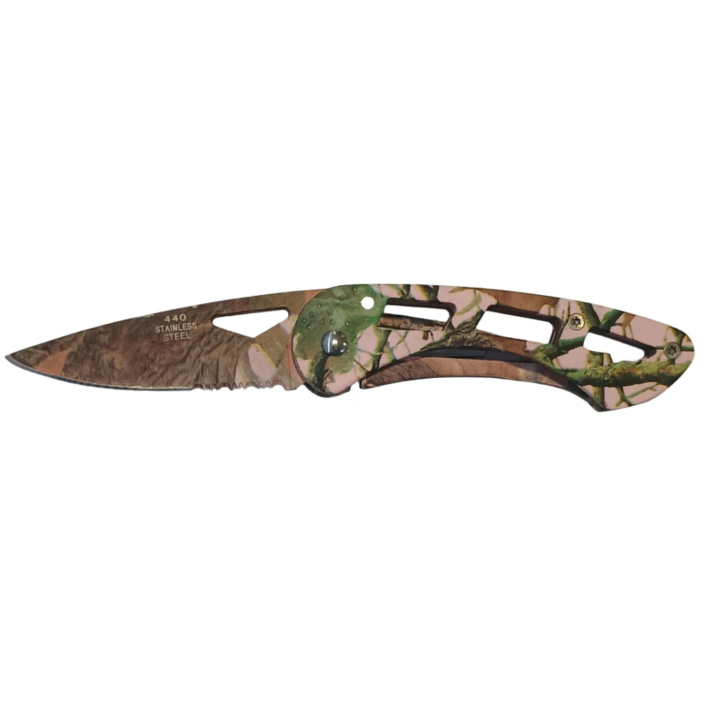 Service Tool Stainless Steel Camo Pocket Knives - Image 2