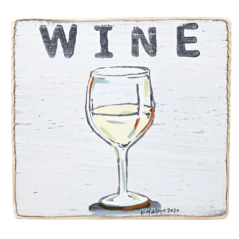 Kristin Malone Watercolor Wood Signs - 6" x 6" - Image 7