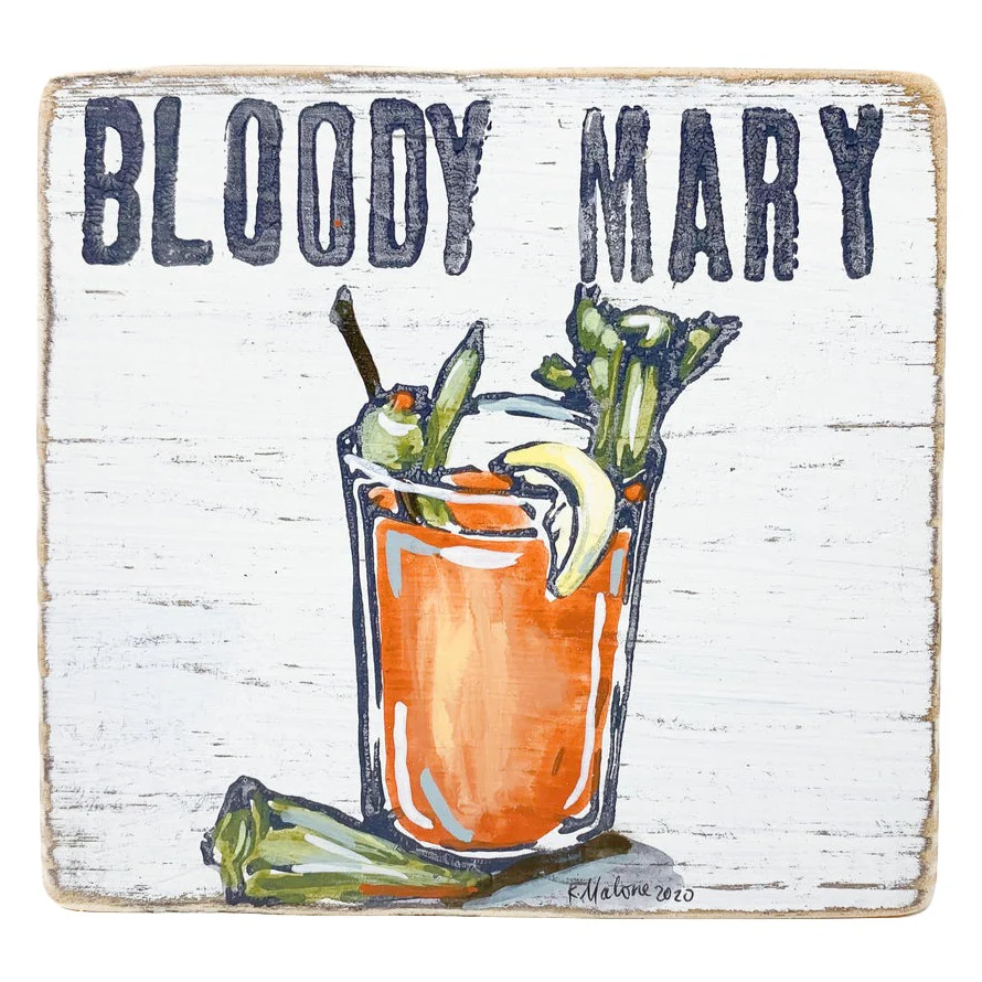 Kristin Malone Watercolor Wood Signs - 6" x 6" - Image 8