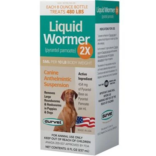 Durvet Liquid Wormer 2X Dog De-Wormer - Image 2