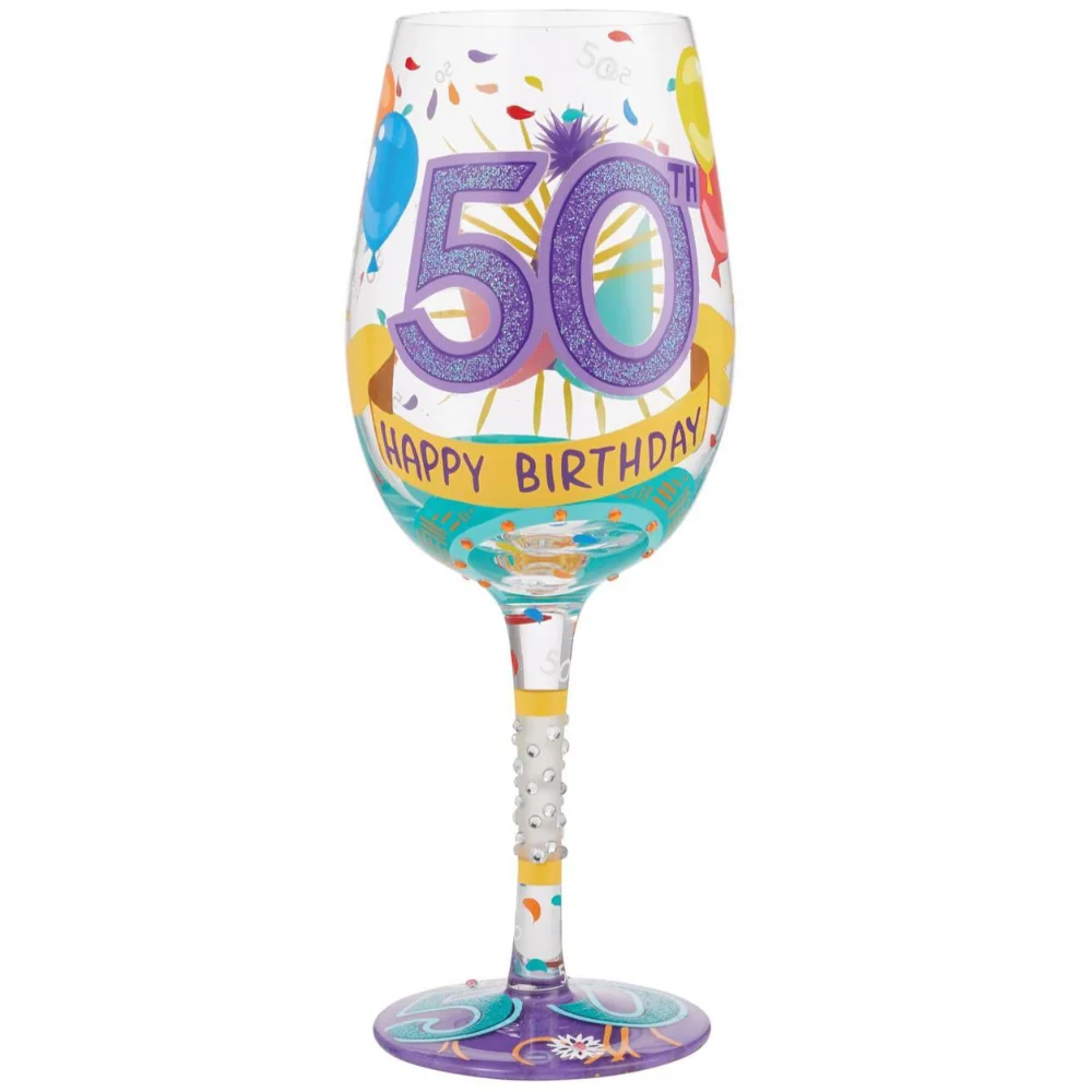 Lolita Hand-Painted Wine Glasses (Birthdays) - 15 oz. - Image 13