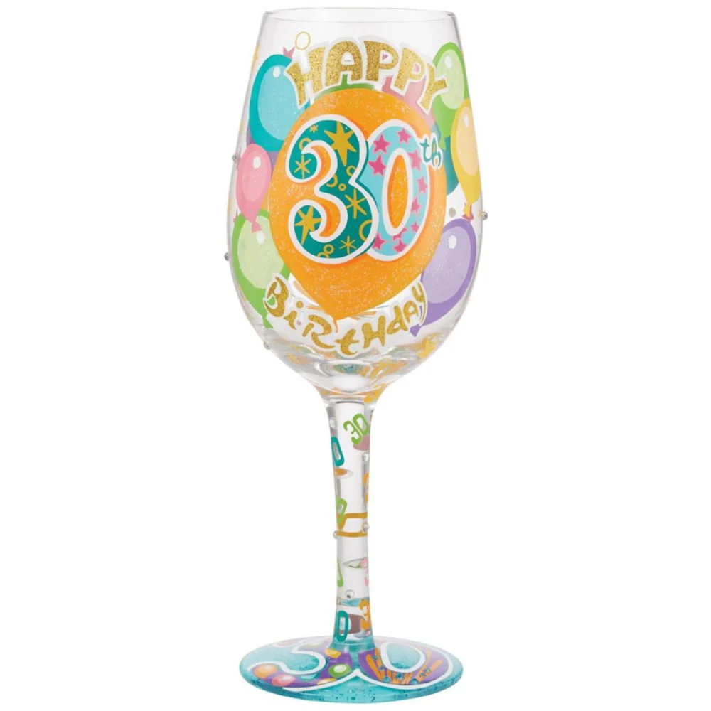 Lolita Hand-Painted Wine Glasses (Birthdays) - 15 oz. - Image 3