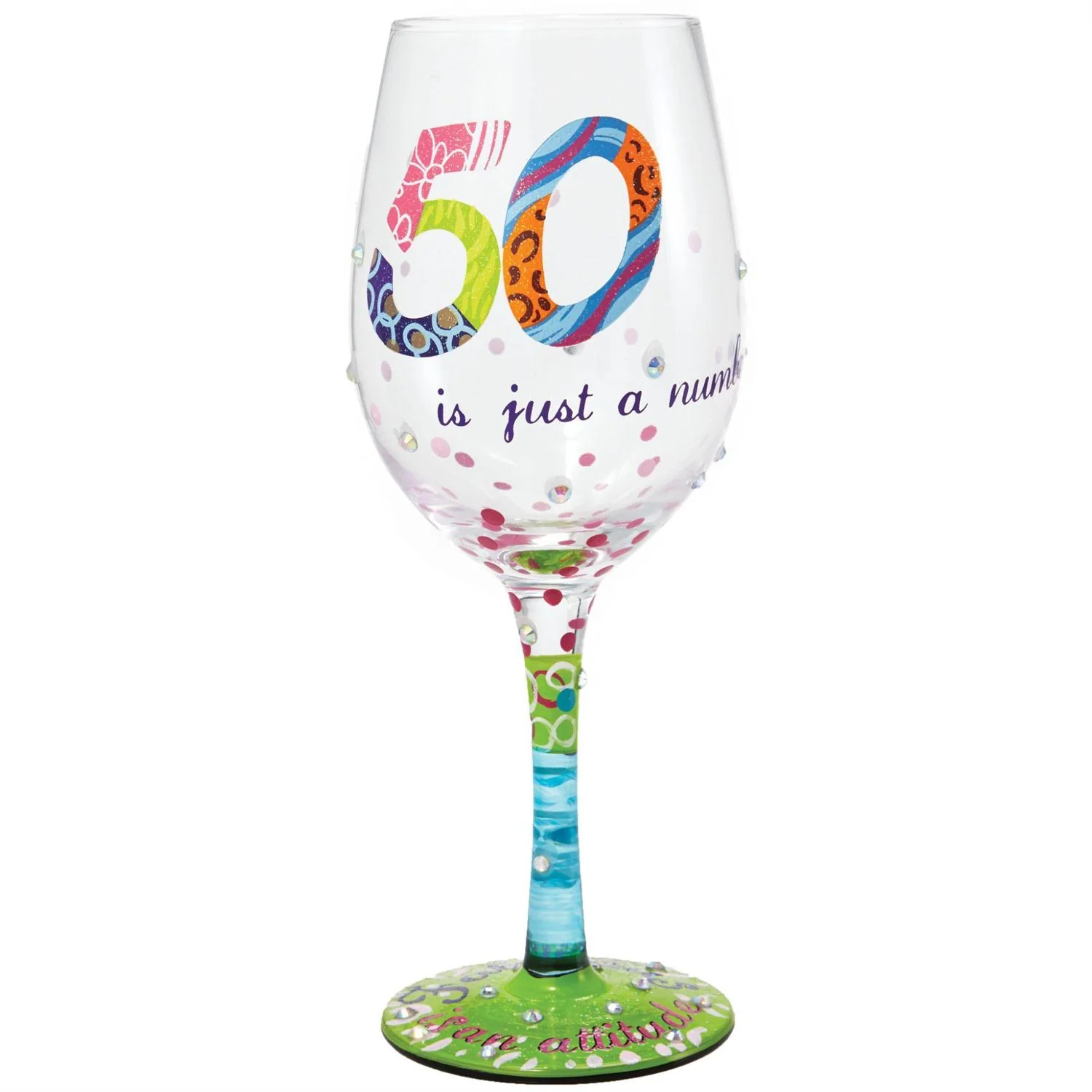 Lolita Hand-Painted Wine Glasses (Birthdays) - 15 oz. - Image 5