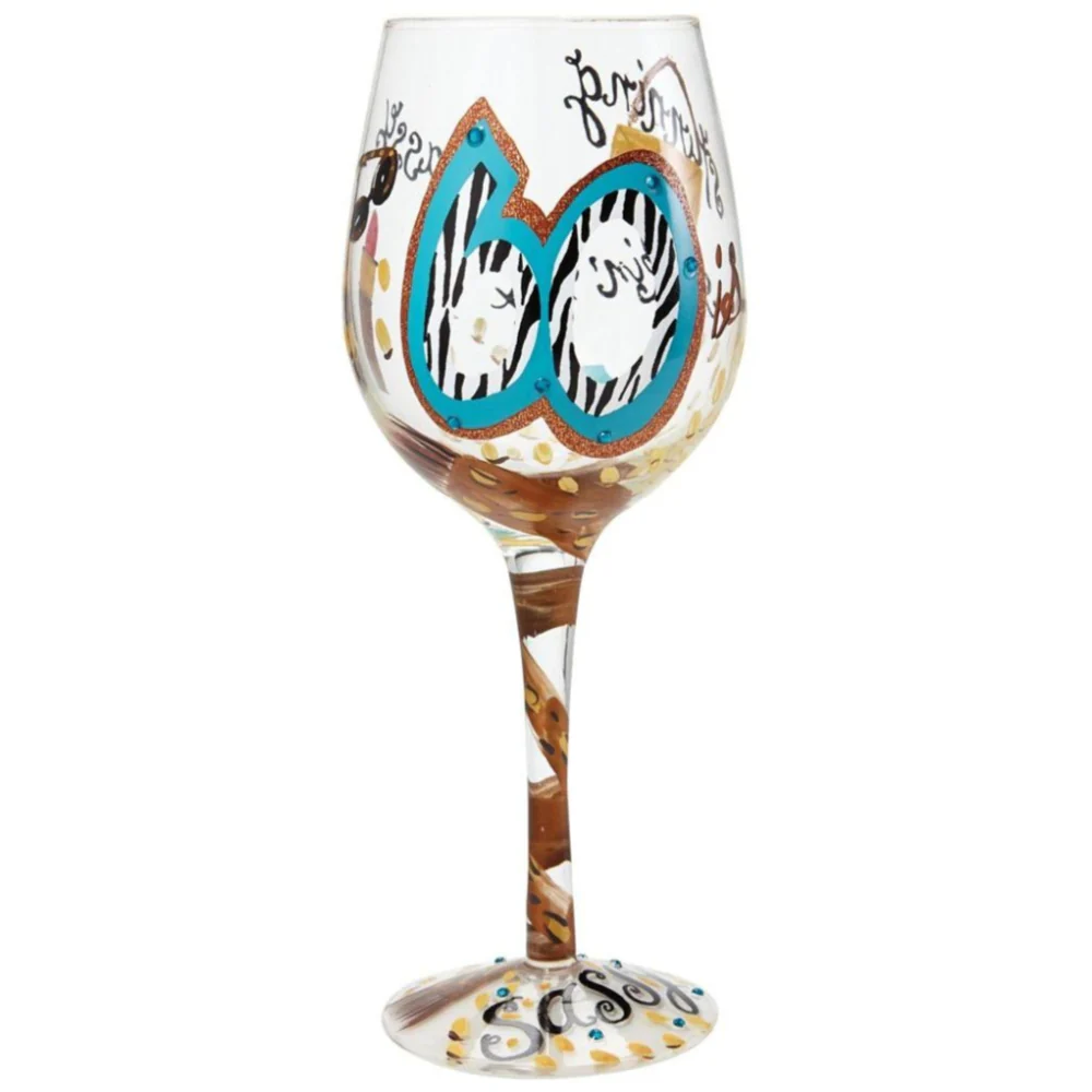 Lolita Hand-Painted Wine Glasses (Birthdays) - 15 oz. - Image 6
