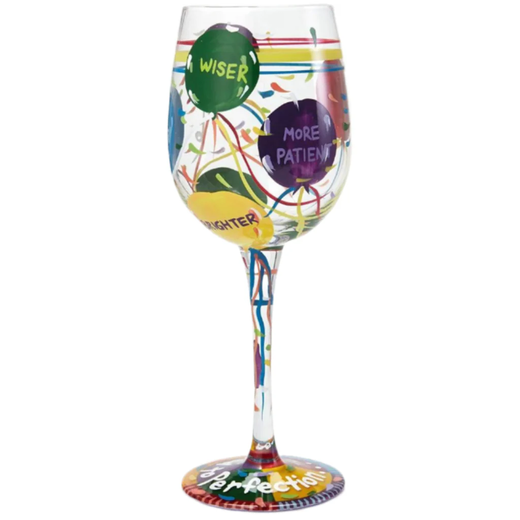 Lolita Hand-Painted Wine Glasses (Birthdays) - 15 oz. - Image 7
