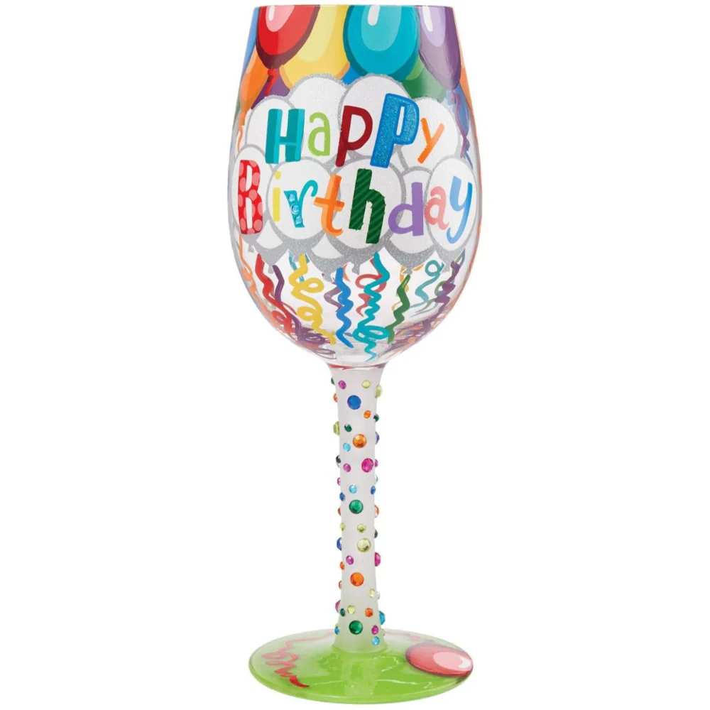 Lolita Hand-Painted Wine Glasses (Birthdays) - 15 oz. - Image 8