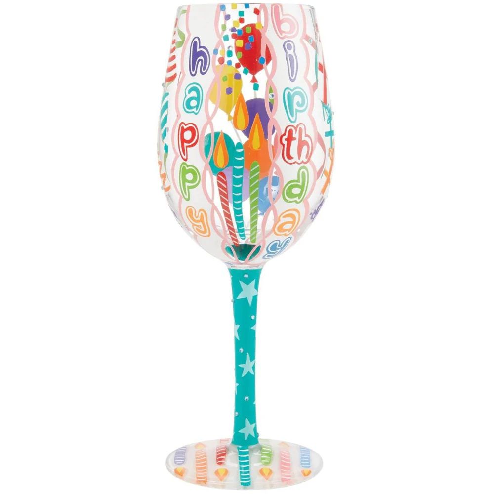 Lolita Hand-Painted Wine Glasses (Birthdays) - 15 oz. - Image 9