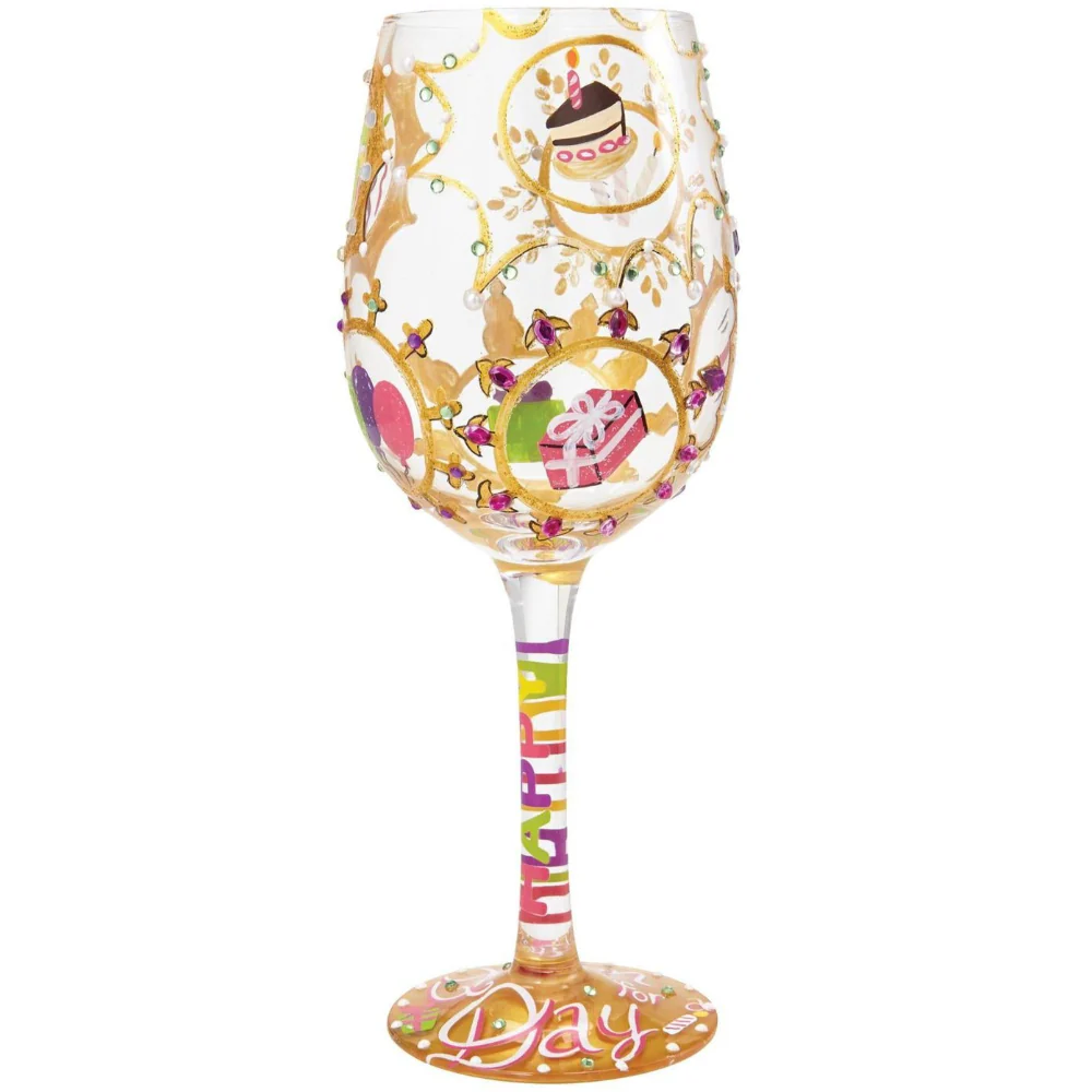Lolita Hand-Painted Wine Glasses - 15 oz. - Image 11