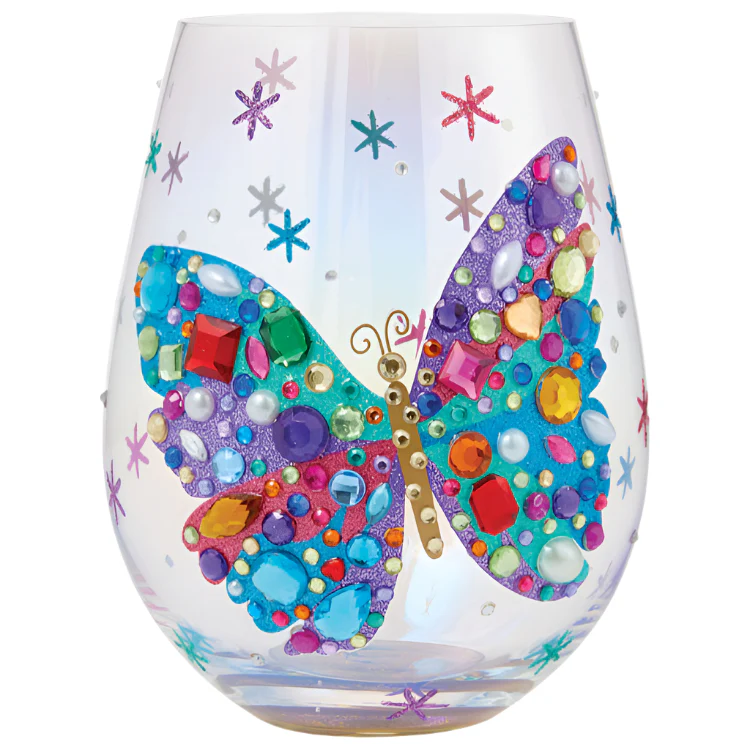 Lolita Hand-Painted Stemless Wine Glasses - 20 oz. - Image 11