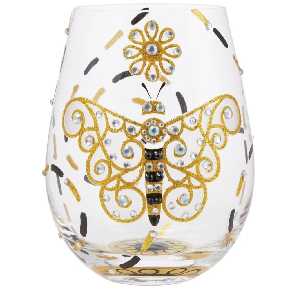 Lolita Hand-Painted Stemless Wine Glasses - 20 oz. - Image 3