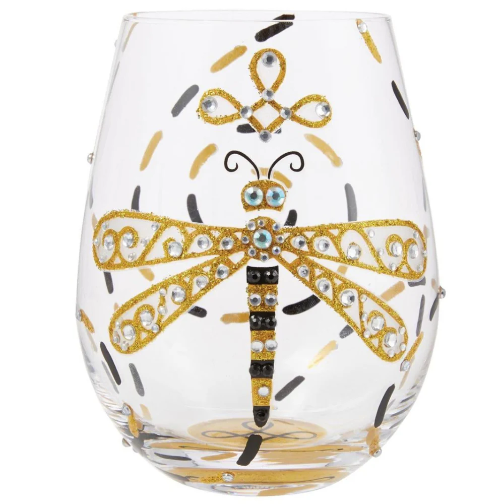 Lolita Hand-Painted Stemless Wine Glasses - 20 oz. - Image 5