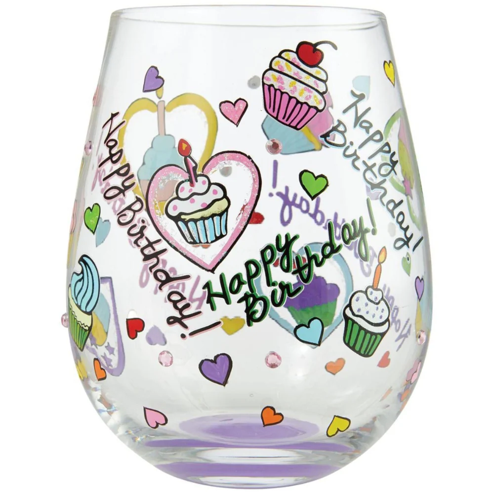 Lolita Hand-Painted Stemless Wine Glasses - 20 oz. - Image 7