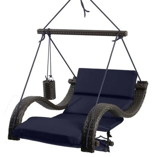 Low Country Lounger Hanging Wicker Chair - Image 3