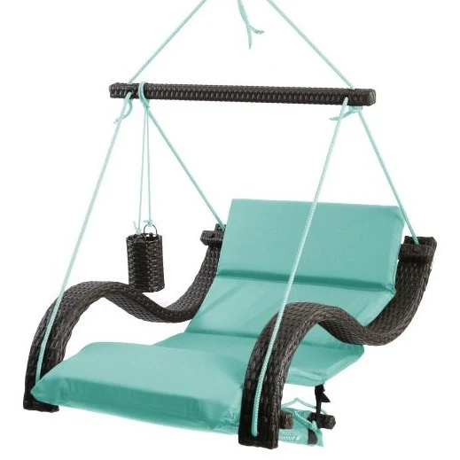 Low Country Lounger Hanging Wicker Chair - Image 4