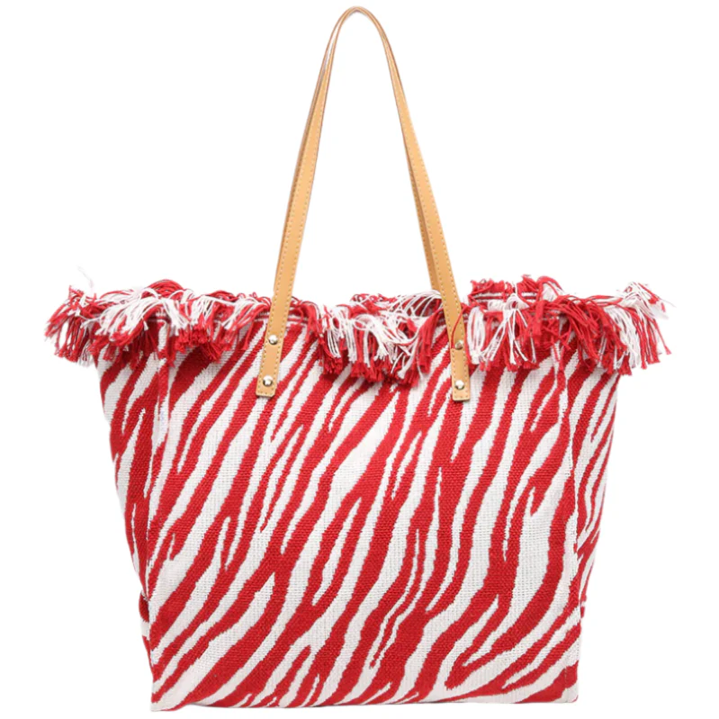 Jen & Co. Madison Hand-Woven Cotton Fringe Tote - Image 5