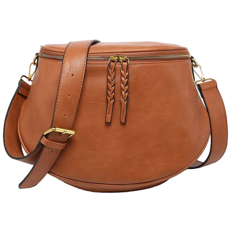 Jen & Co. Megan Distressed Vegan Leather Sling Bag - Image 2