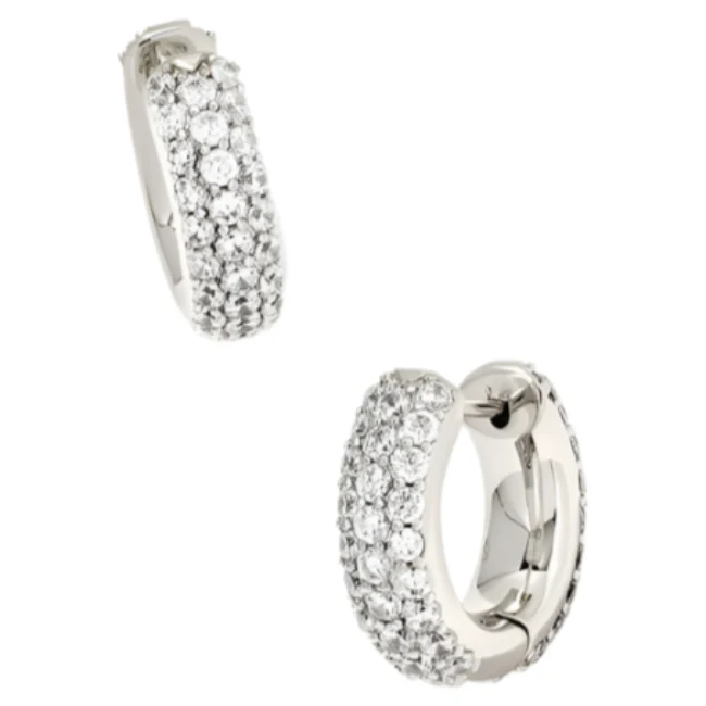 Kendra Scott Mikki Pave "Huggie" Hoop Earrings - Image 2