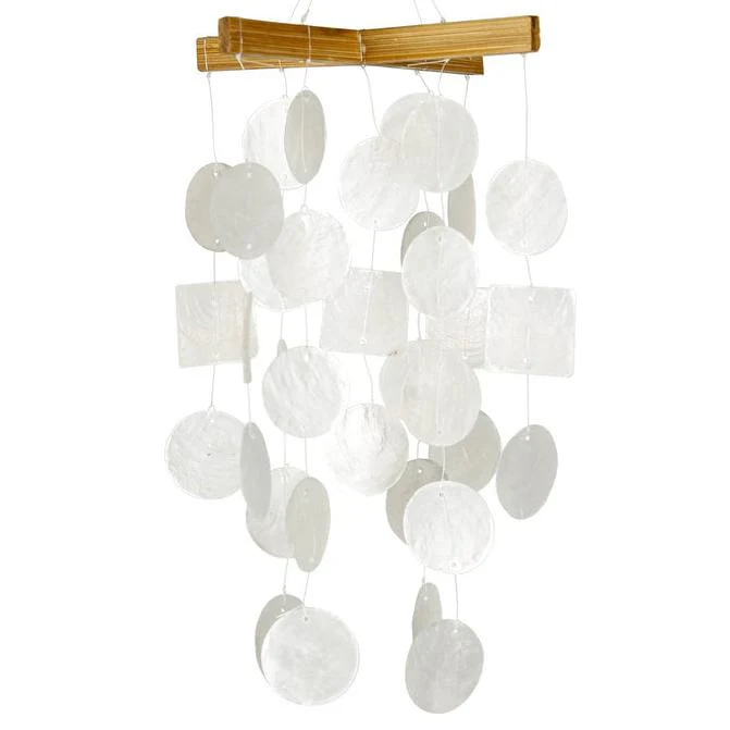 Woodstock Mini Capiz Windchimes - 12" - Image 6