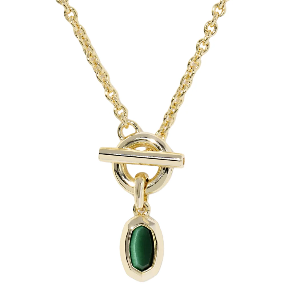 Kendra Scott Mini Elisa Gold Pendant Toggle Necklace - Image 2