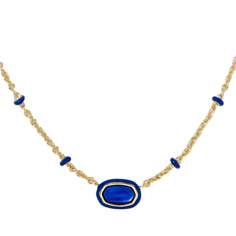 Kendra Scott Mini Elisa Gold Enameled Pendant Necklace - Image 2