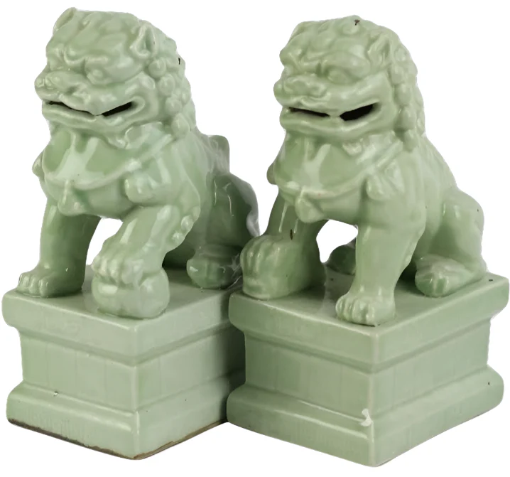 Mini Porcelain Asian Foo Dog Figurine - Image 2