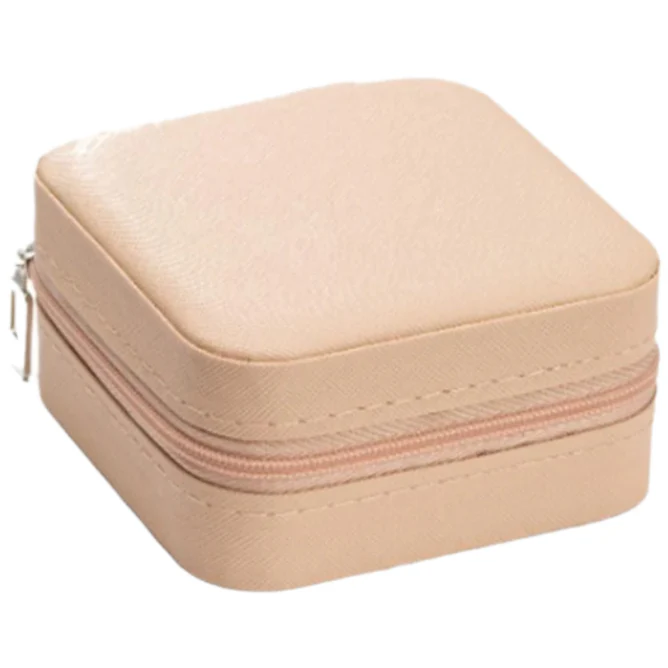 Jane Marie Pleather Jewelry Box - 4" x 4" - Image 3