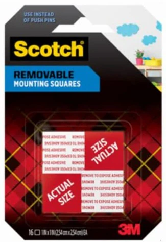 3M Scotch Double-Sided Foam Mounting Squares - 16 pc. - Image 2