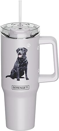 Serengeti Stainless Steel Dog Pattern Insulated Travel Mug - 40 oz. - Image 10