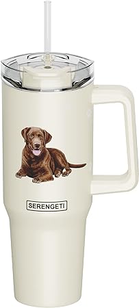 Serengeti Stainless Steel Dog Pattern Insulated Travel Mug - 40 oz. - Image 11