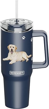 Serengeti Stainless Steel Dog Pattern Insulated Travel Mug - 40 oz. - Image 12