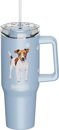 Serengeti Stainless Steel Dog Pattern Insulated Travel Mug - 40 oz. - Image 17