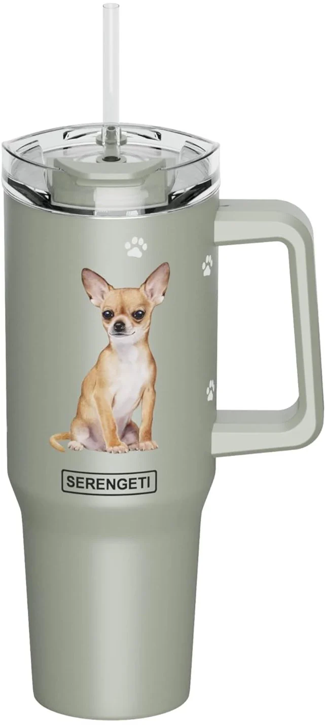 Serengeti Stainless Steel Dog Pattern Insulated Travel Mug - 40 oz. - Image 19