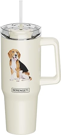 Serengeti Stainless Steel Dog Pattern Insulated Travel Mug - 40 oz. - Image 2