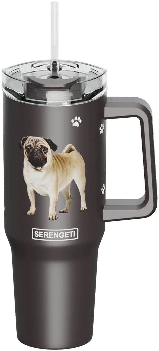 Serengeti Stainless Steel Dog Pattern Insulated Travel Mug - 40 oz. - Image 21
