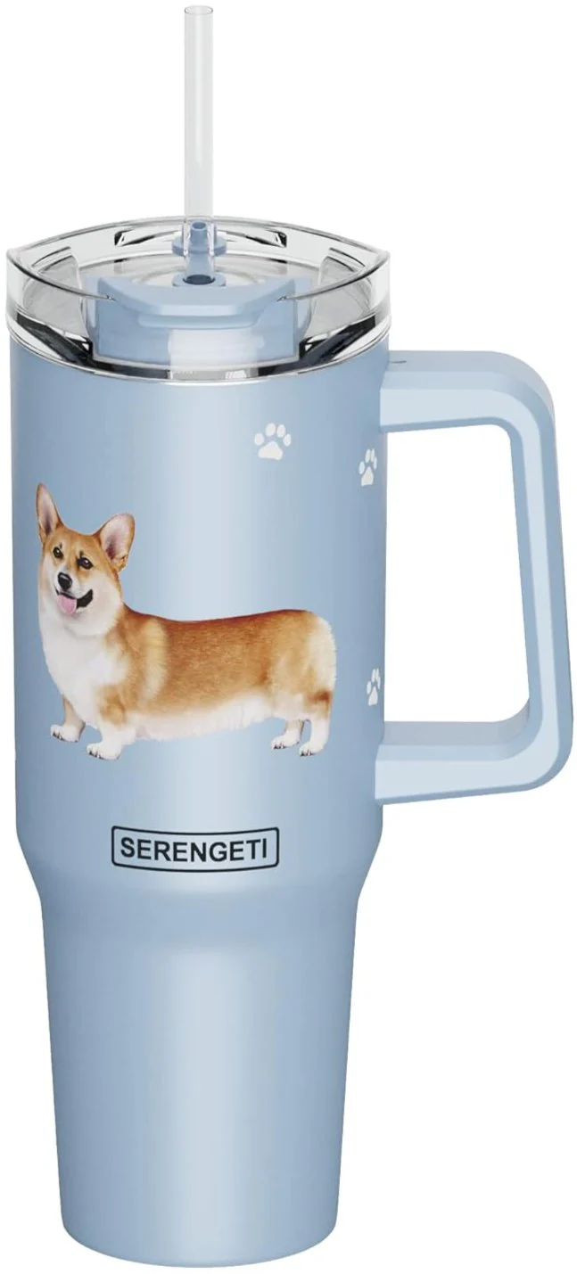 Serengeti Stainless Steel Dog Pattern Insulated Travel Mug - 40 oz. - Image 22