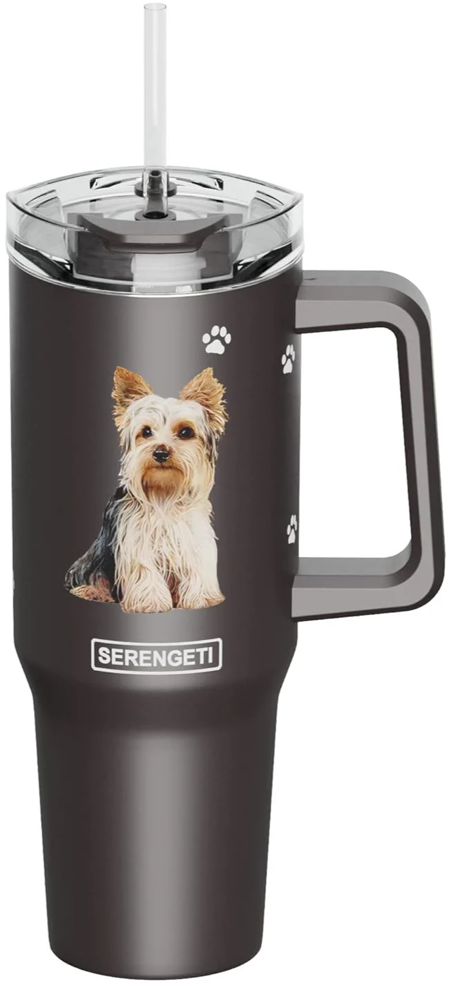 Serengeti Stainless Steel Dog Pattern Insulated Travel Mug - 40 oz. - Image 23