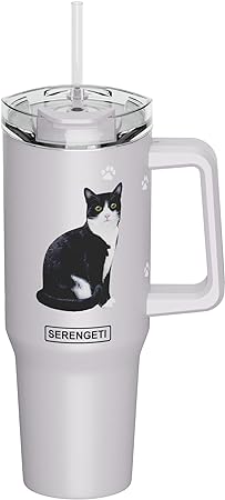 Serengeti Stainless Steel Cat Pattern Insulated Travel Mug - 40 oz. - Image 3