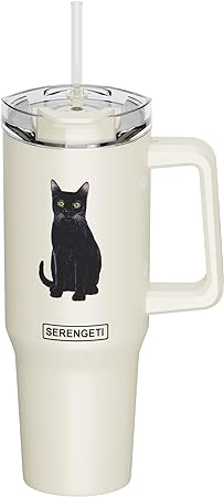Serengeti Stainless Steel Cat Pattern Insulated Travel Mug - 40 oz. - Image 4