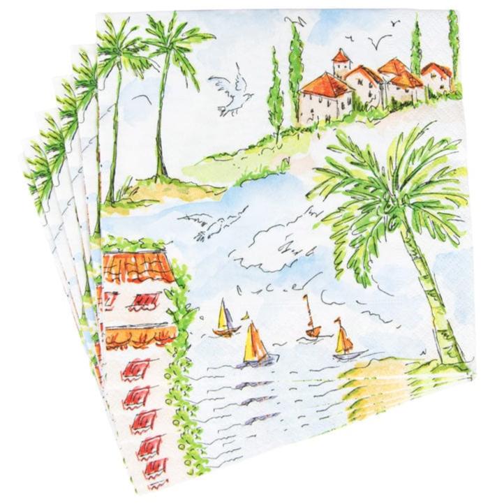 Caspari Mallorca Paper Napkins - Image 3