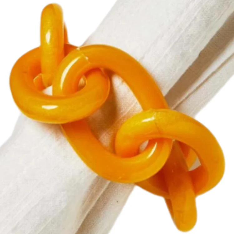 Resin Chainlink Napkin Rings - Image 2