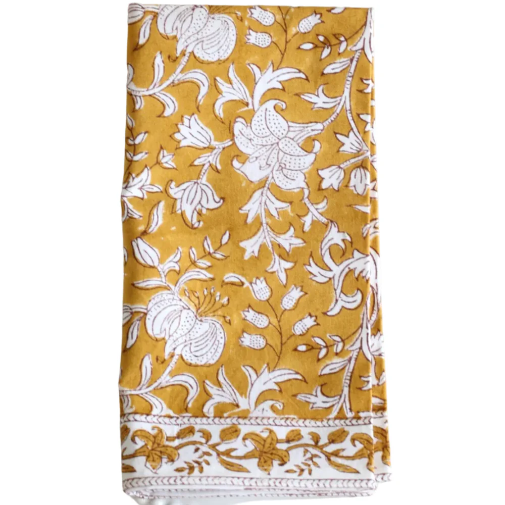 Pacific & Rose Block-Printed Cotton Napkins - 4 pc. - Image 3