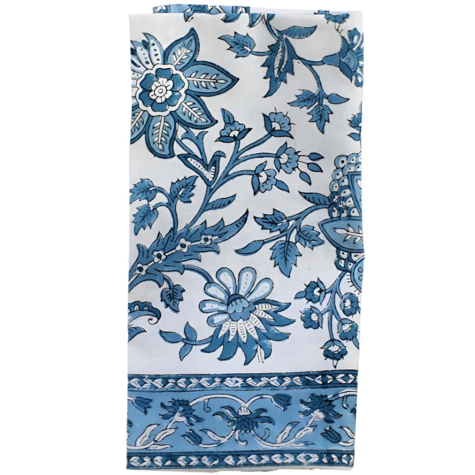 Pacific & Rose Block-Printed Cotton Napkins - 4 pc. - Image 4