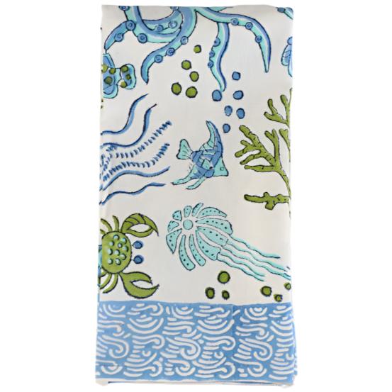 Pacific & Rose Block-Printed Cotton Napkins - 4 pc. - Image 5