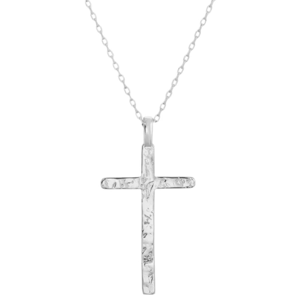 Splendid Iris Gilded Cross Necklace - Image 2