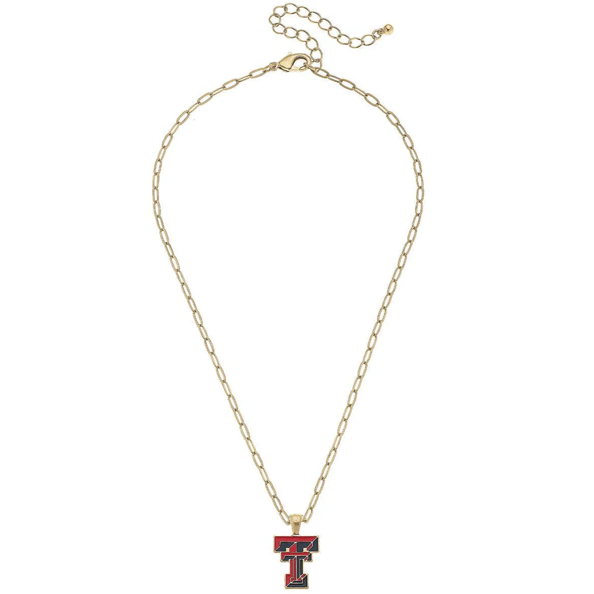 Canvas Style Texas Tech Raiders Enamel Logo Necklace - Image 2