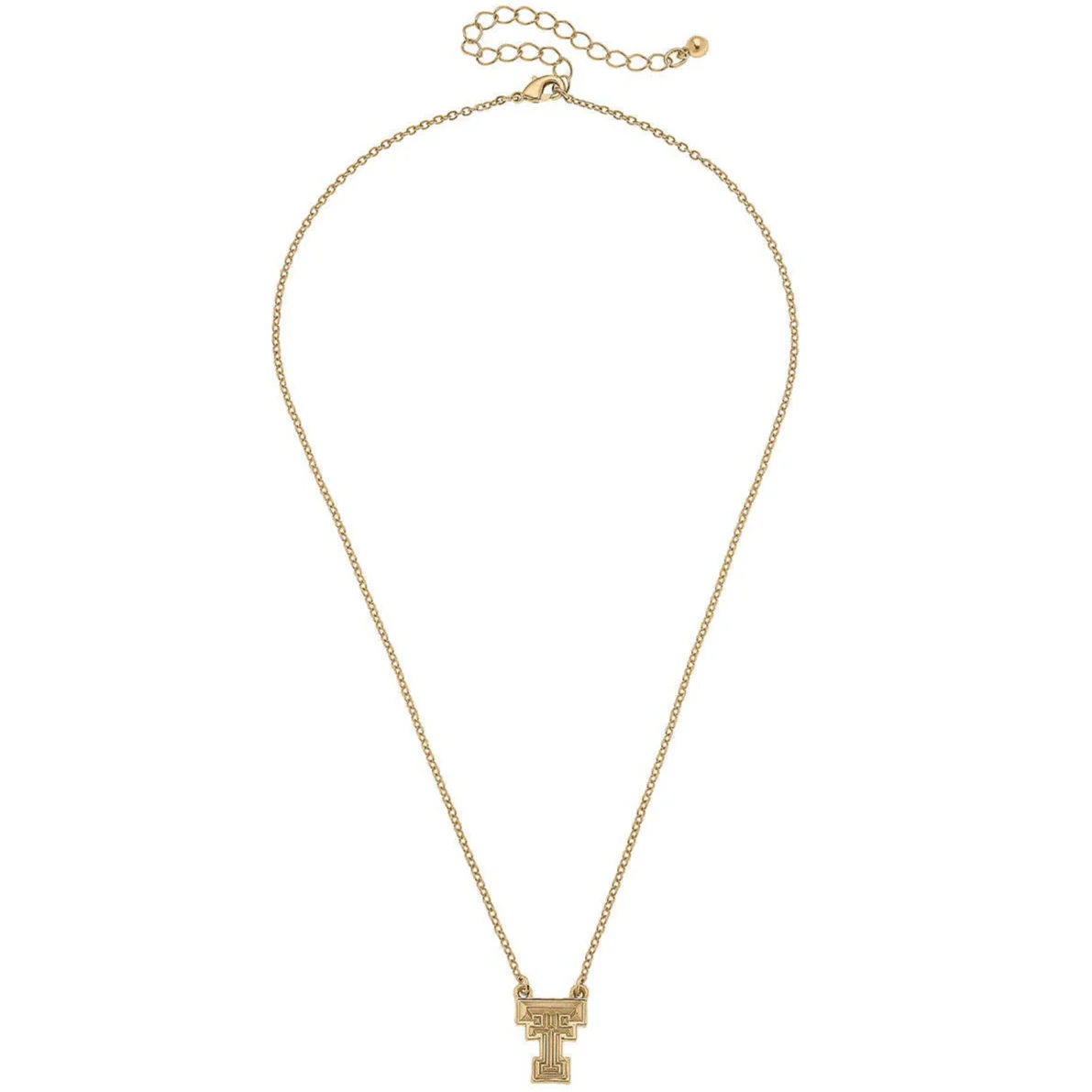 Canvas Style Texas Tech Raiders Gold-Plated Logo Necklace - Image 2