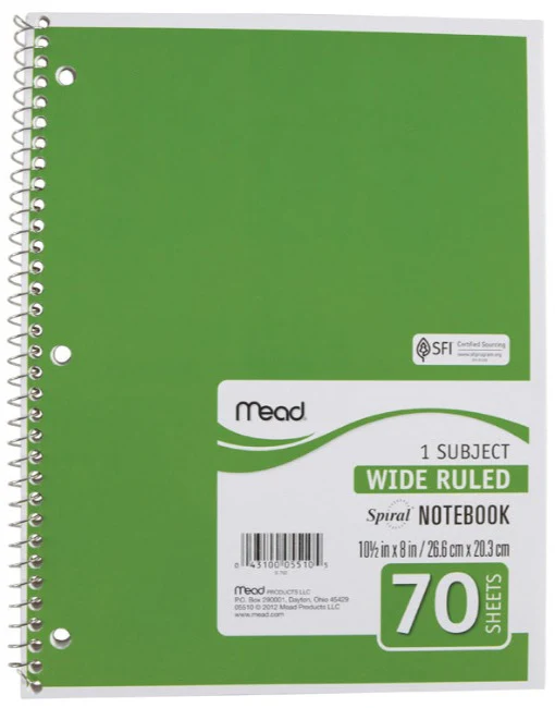 Mead Spiral-Bound Notebooks - 70 pg. - Image 2